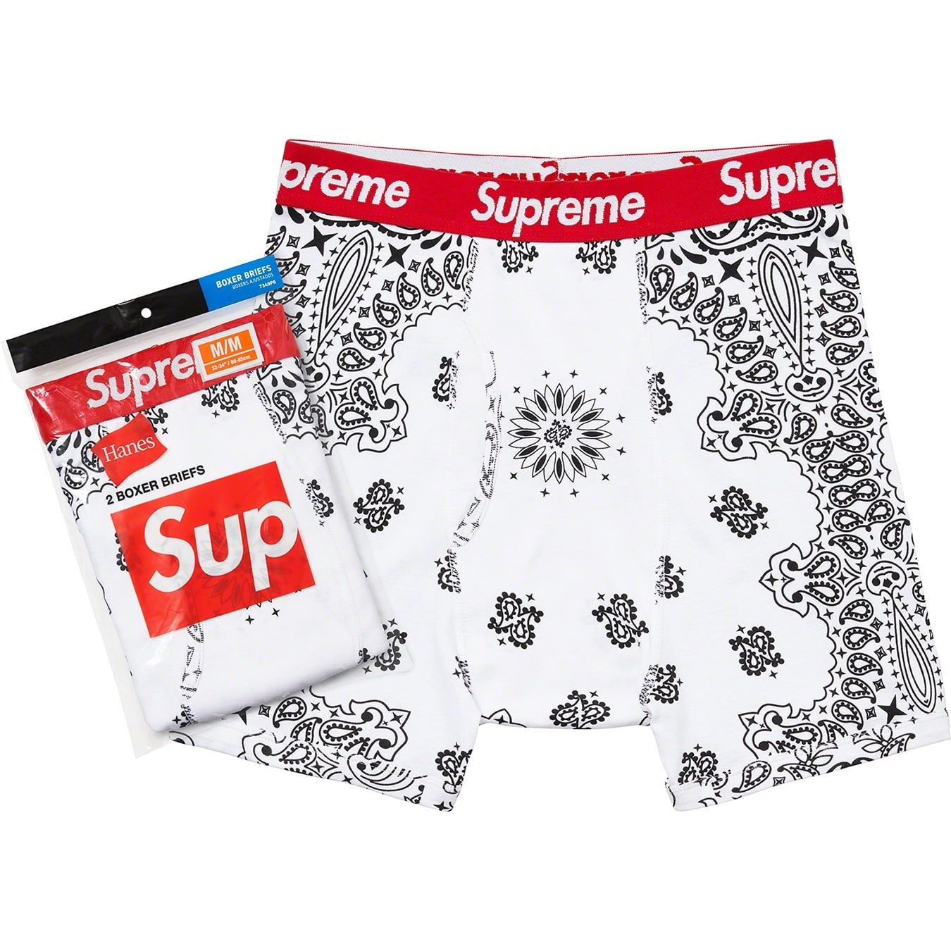 Supreme®/Hanes® Bandana Boxer Briefs (2 Pack) view 3